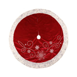 Maxbell Xmas Tree Skirt 48 inch Soft Red Tree Skirt for Holiday Indoor Outdoor Hotel