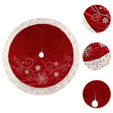 Maxbell Xmas Tree Skirt 48 inch Soft Red Tree Skirt for Holiday Indoor Outdoor Hotel