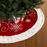 Maxbell Xmas Tree Skirt 48 inch Soft Red Tree Skirt for Holiday Indoor Outdoor Hotel