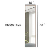 Maxbell 4rd generation packaging upgrade brown solid wood frame full body mirror,