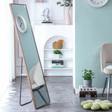 Maxbell 4rd generation packaging upgrade brown solid wood frame full body mirror,