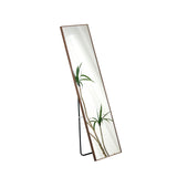 Maxbell 4rd generation packaging upgrade brown solid wood frame full body mirror,
