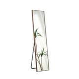 Maxbell 4rd generation packaging upgrade brown solid wood frame full body mirror,
