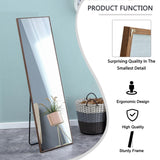 Maxbell 4rd generation packaging upgrade brown solid wood frame full body mirror,