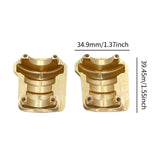 2 Pieces 1/10 Brass Front Rear Bridge Axle Cover Spare Parts for R1001 R1002