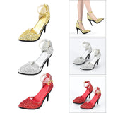 Maxbell 1:6 High Heeled Shoes Doll Decoration Accessories for 12 inch Action Figures Gold