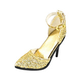 Maxbell 1:6 High Heeled Shoes Doll Decoration Accessories for 12 inch Action Figures Gold