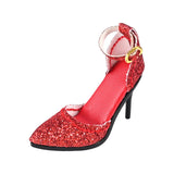 Maxbell 1:6 High Heeled Shoes Doll Decoration Accessories for 12 inch Action Figures Red