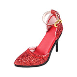 Maxbell 1:6 High Heeled Shoes Doll Decoration Accessories for 12 inch Action Figures Red
