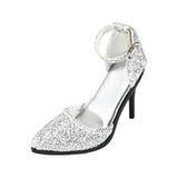 Maxbell 1:6 High Heeled Shoes Doll Decoration Accessories for 12 inch Action Figures Argent