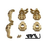 1:10 RC Steering Knuckle Kit Brass with Hub Carrier for R1003 R1001 DIY Accs