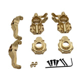 1:10 RC Steering Knuckle Kit Brass with Hub Carrier for R1003 R1001 DIY Accs