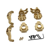 1:10 RC Steering Knuckle Kit Brass with Hub Carrier for R1003 R1001 DIY Accs