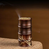 Maxbell Copper Bamboo Section Incense Burner for Hotel Teahouse Buddhist Temple