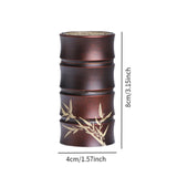 Maxbell Copper Bamboo Section Incense Burner for Hotel Teahouse Buddhist Temple