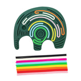 Maxbell Sensory Activity Board Elephant Pattern for Plane Leisure Activity Kids Boys Green elephant