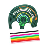 Maxbell Sensory Activity Board Elephant Pattern for Plane Leisure Activity Kids Boys Green elephant