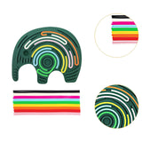 Maxbell Sensory Activity Board Elephant Pattern for Plane Leisure Activity Kids Boys Green elephant