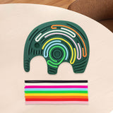 Maxbell Sensory Activity Board Elephant Pattern for Plane Leisure Activity Kids Boys Green elephant