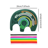 Maxbell Sensory Activity Board Elephant Pattern for Plane Leisure Activity Kids Boys Green elephant