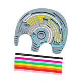 Maxbell Sensory Activity Board Elephant Pattern for Plane Leisure Activity Kids Boys Blue elephant