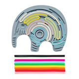 Maxbell Sensory Activity Board Elephant Pattern for Plane Leisure Activity Kids Boys Blue elephant