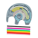 Maxbell Sensory Activity Board Elephant Pattern for Plane Leisure Activity Kids Boys Blue elephant