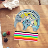 Maxbell Sensory Activity Board Elephant Pattern for Plane Leisure Activity Kids Boys Blue elephant