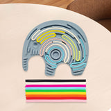 Maxbell Sensory Activity Board Elephant Pattern for Plane Leisure Activity Kids Boys Blue elephant