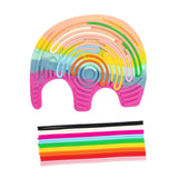 Maxbell Sensory Activity Board Elephant Pattern for Plane Leisure Activity Kids Boys Iridescent elephant