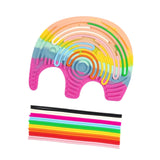Maxbell Sensory Activity Board Elephant Pattern for Plane Leisure Activity Kids Boys Iridescent elephant