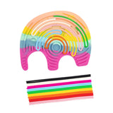 Maxbell Sensory Activity Board Elephant Pattern for Plane Leisure Activity Kids Boys Iridescent elephant