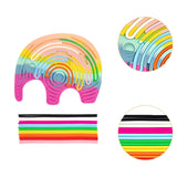 Maxbell Sensory Activity Board Elephant Pattern for Plane Leisure Activity Kids Boys Iridescent elephant