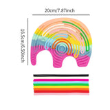 Maxbell Sensory Activity Board Elephant Pattern for Plane Leisure Activity Kids Boys Iridescent elephant