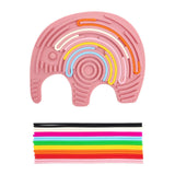Maxbell Sensory Activity Board Elephant Pattern for Plane Leisure Activity Kids Boys Pink elephant