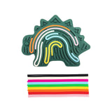 Maxbell Sensory Activity Board Dinosaur Pattern Travel Toy for Plane for 3+ Year Old Green dinosaur