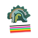 Maxbell Sensory Activity Board Dinosaur Pattern Travel Toy for Plane for 3+ Year Old Green dinosaur