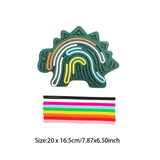 Maxbell Sensory Activity Board Dinosaur Pattern Travel Toy for Plane for 3+ Year Old Green dinosaur