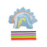 Maxbell Sensory Activity Board Dinosaur Pattern Travel Toy for Plane for 3+ Year Old Blue dinosaur