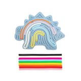 Maxbell Sensory Activity Board Dinosaur Pattern Travel Toy for Plane for 3+ Year Old Blue dinosaur