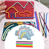 Maxbell Sensory Activity Board Dinosaur Pattern Travel Toy for Plane for 3+ Year Old Blue dinosaur