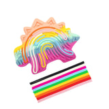 Maxbell Sensory Activity Board Dinosaur Pattern Travel Toy for Plane for 3+ Year Old Iridescent dinosaur