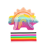 Maxbell Sensory Activity Board Dinosaur Pattern Travel Toy for Plane for 3+ Year Old Iridescent dinosaur