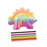 Maxbell Sensory Activity Board Dinosaur Pattern Travel Toy for Plane for 3+ Year Old Iridescent dinosaur