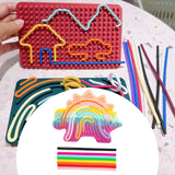 Maxbell Sensory Activity Board Dinosaur Pattern Travel Toy for Plane for 3+ Year Old Iridescent dinosaur