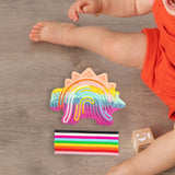 Maxbell Sensory Activity Board Dinosaur Pattern Travel Toy for Plane for 3+ Year Old Iridescent dinosaur