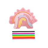 Maxbell Sensory Activity Board Dinosaur Pattern Travel Toy for Plane for 3+ Year Old Pink dinosaur