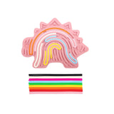 Maxbell Sensory Activity Board Dinosaur Pattern Travel Toy for Plane for 3+ Year Old Pink dinosaur