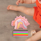 Maxbell Sensory Activity Board Dinosaur Pattern Travel Toy for Plane for 3+ Year Old Pink dinosaur