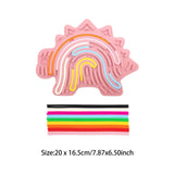 Maxbell Sensory Activity Board Dinosaur Pattern Travel Toy for Plane for 3+ Year Old Pink dinosaur